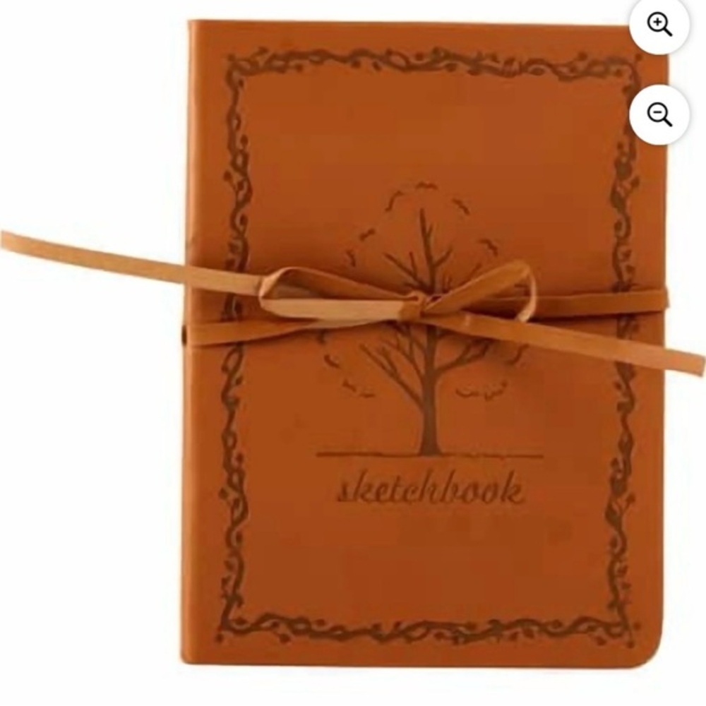 Brown Sketchbook with Tree Design